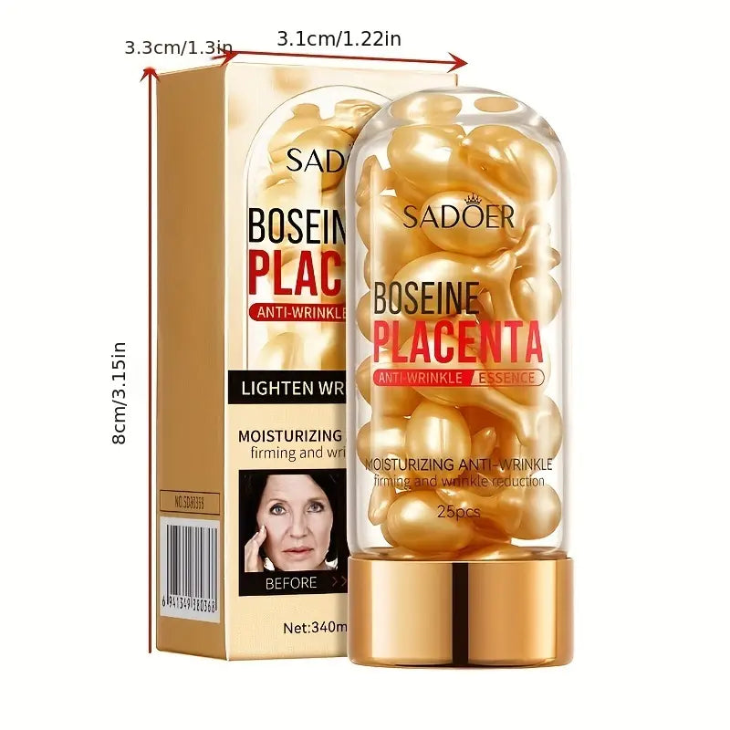 25pcs/box, Facial Essence Capsules, Smoothes Wrinkles & Diminishes Signs Of Aging, Perfect For Air Cushion Foundation Make-up Moisturizing Lotion,