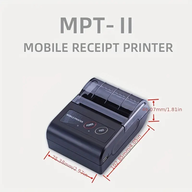 58mm Handheld Receipt Printer, USB Connection Label Makers Thermal Portable