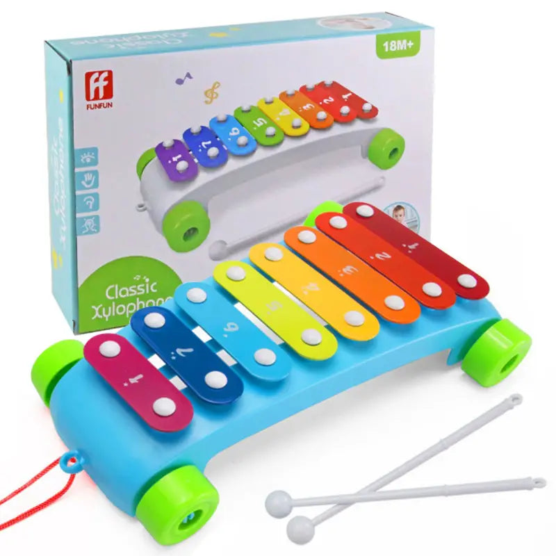 8-Note Wooden Baby Xylophone Musical Instrument Toys Piano, Educational Musical Colorful Toys For Children Kids Baby 0-12 Months
