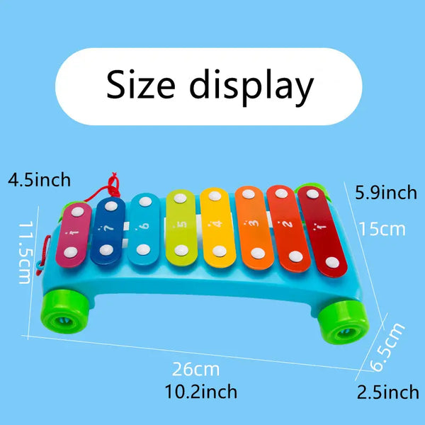8-Note Wooden Baby Xylophone Musical Instrument Toys Piano, Educational Musical Colorful Toys For Children Kids Baby 0-12 Months