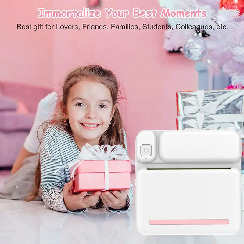 Mini Pocket Printer Wireless BT Thermal Printer With Thermal Paper Portable Printer For Photo Label Image Study Note Painting Compatible With IOS & Android