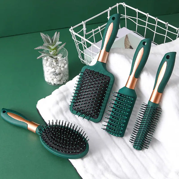 4pcs/set Hair Brush Set: Scalp Massage Comb for Women's Curly Hair Detangling & Styling!