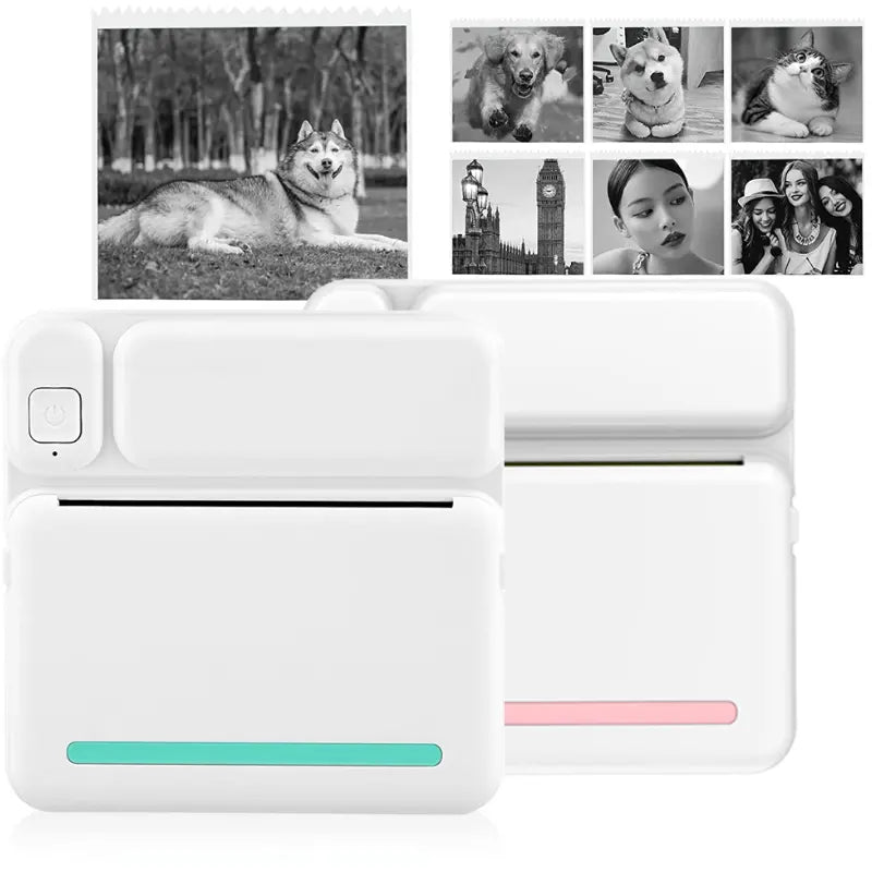 Mini Pocket Printer Wireless BT Thermal Printer With Thermal Paper Portable Printer For Photo Label Image Study Note Painting Compatible With IOS & Android