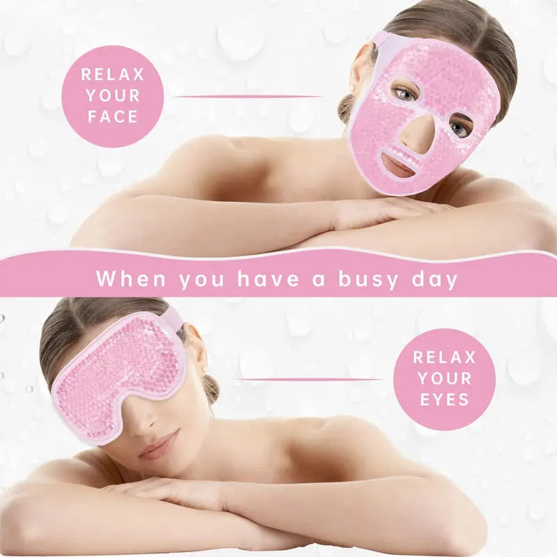 1pc, Cold Face Eye Mask Ice Pack, Reduce Face Puff, Dark Circles, Gel Beads Hot Heat Cold Compress Pack, Face SPA