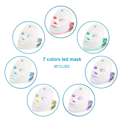 LED Face Mask 7 Colors LED Facial Skin Care Mask Photon Beauty Device Skin Tightening LED Lights For Beauty Salon At Home