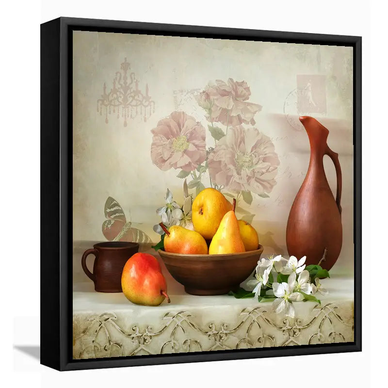 3pcs/set Kitchen Wall Decor Canvas Art For Dining Room, Vintage Fruit Pictures Farmhouse Rustic Signs, Paintings Bar Accessories