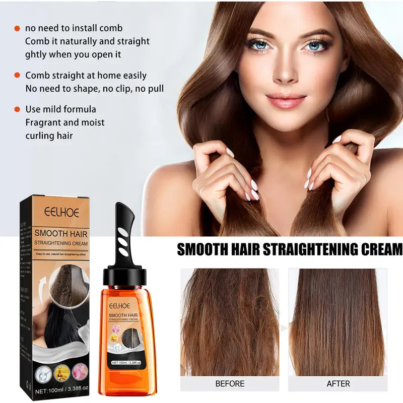 100ml Hair Straightening Cream: Smoothing, Repairing & Protecting All Hair Types from Frizz & Damage