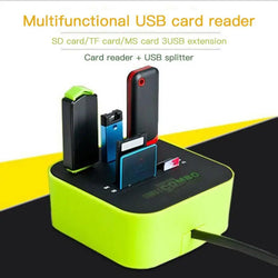 Slot 2.0 3 Ports Card Reader High Speed Usb Splitter Cables Tf Card Reader For Laptop Computer Accessories Usb Hub