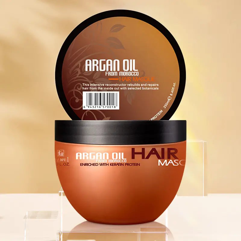 250ml Argan Oil Hair Mask: Deeply Moisturize, Smooth, and Repair Split Ends & Damaged Hair