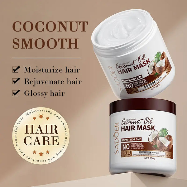 1pcs Coconut Hair Mask: Nourish Your Hair from Root to Tip for Healthy, Smoother Hair