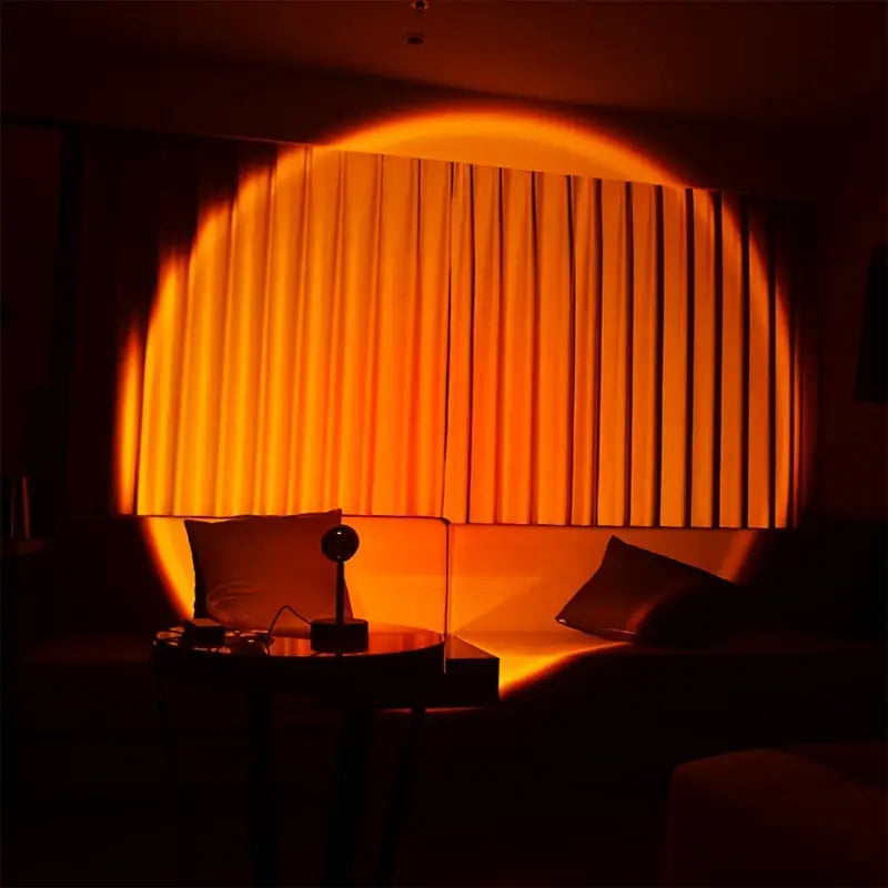 Create a Magical Sunset Vibe with this LED Night Light Projector - Perfect for Kids' Bedrooms and Home Decor!