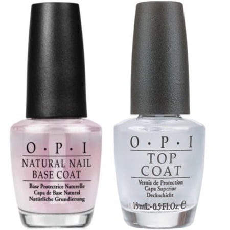 OPI Natural Nail Polish, Clear Base Coat & Top Coat Duo Pack, 0.5 fl oz Each