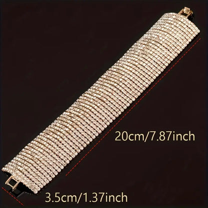 Fashion Luxury Multi-row Artificial Diamond Bracelet