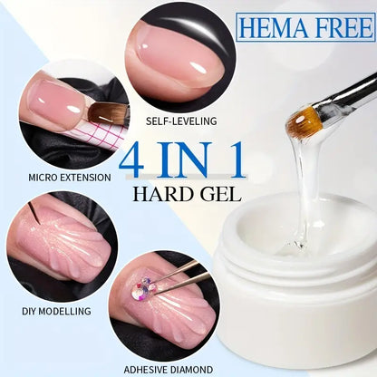 Self-leveling Gel Nail Polish Hema Free Clear Hard Gel Nail Extension