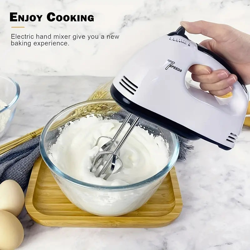 1pc Electric Hand Mixer, 7-Speed Hand-Held Egg Beater Whisk Breaker, Electric Mixer