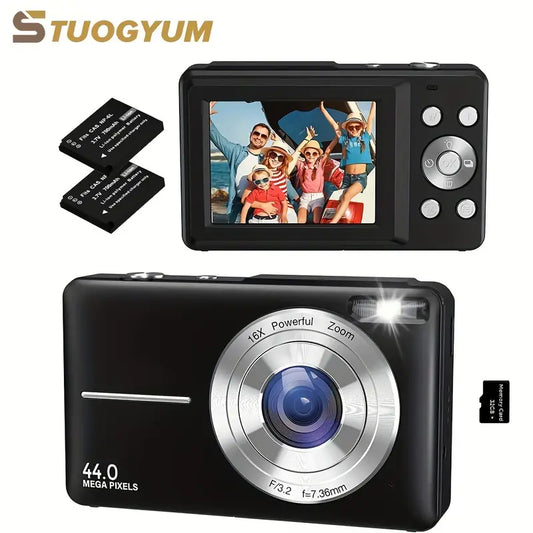 Digital Camera Rechargeable Digital Cameras Camcorder With 16x Zoom Compact Camera 1080P 44MP Cameras For Beginner Photography