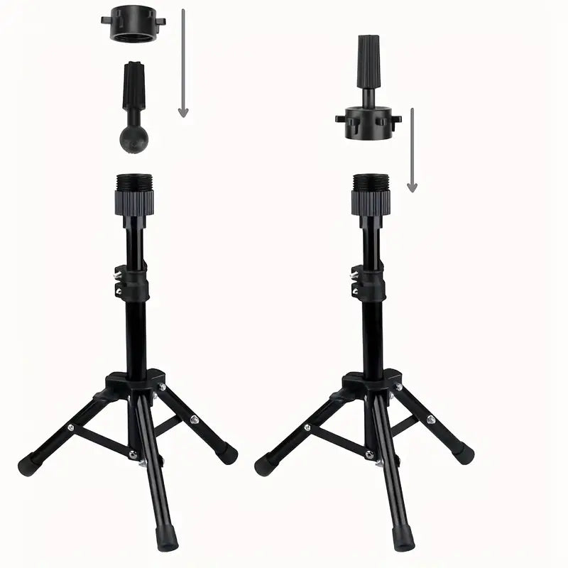 22 Inch Wig Head, Wig Stand Tripod With Head, Canvas Wig Head, Mannequin Head For Wigs, Manikin Canvas Head Block Set For Wigs Making Display With Wig Caps T/C Pins Set