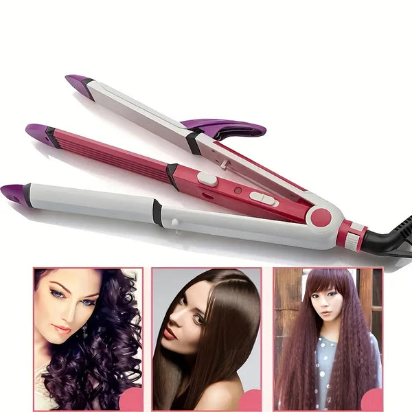 3 In 1 Electric Hair Curler And Straightener Personal Hair Styling Tools Wave Tourmaline Ceramic Styler Curling Iron