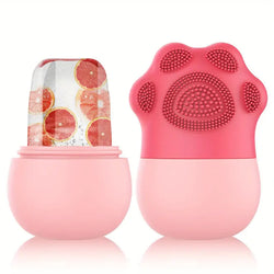 Ice Face Roller, Silicone Ice Facial Cleaning Brush, Cube Face Contour For Eyes Neck, Beauty Facial Massage Roller Face Roller Skin Care Tools