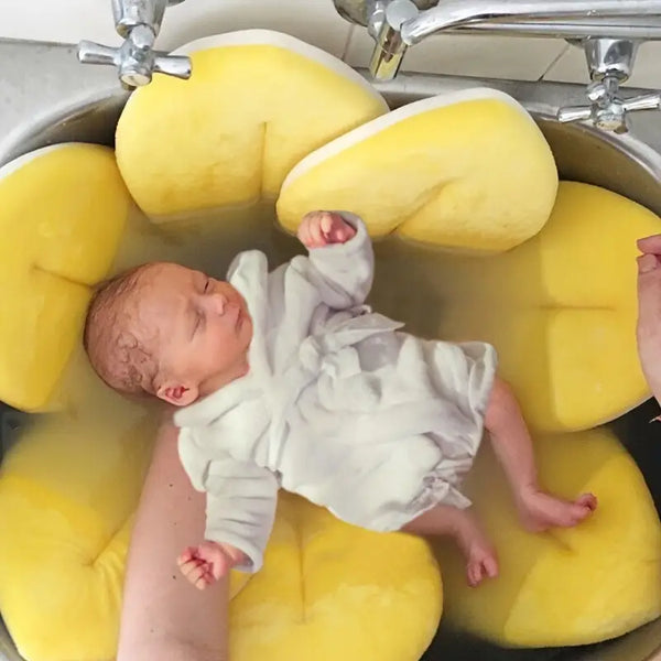Cute Cartoon Sunflower Flower Mat , Baby Bath Pocket Cushion Bath Baby Safety Petal Pad Bath Mat For Baby Infant Toddler