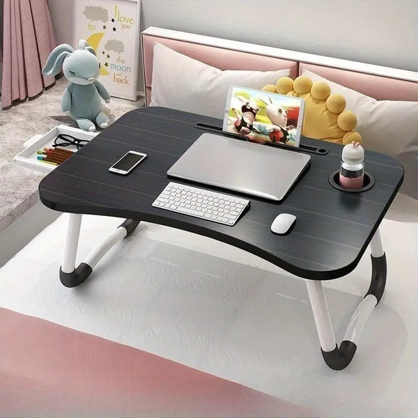 1pc Foldable Dormitory Study Table, Minimalist Small Table, Bed Desk, Lazy Person Foldable Computer Table