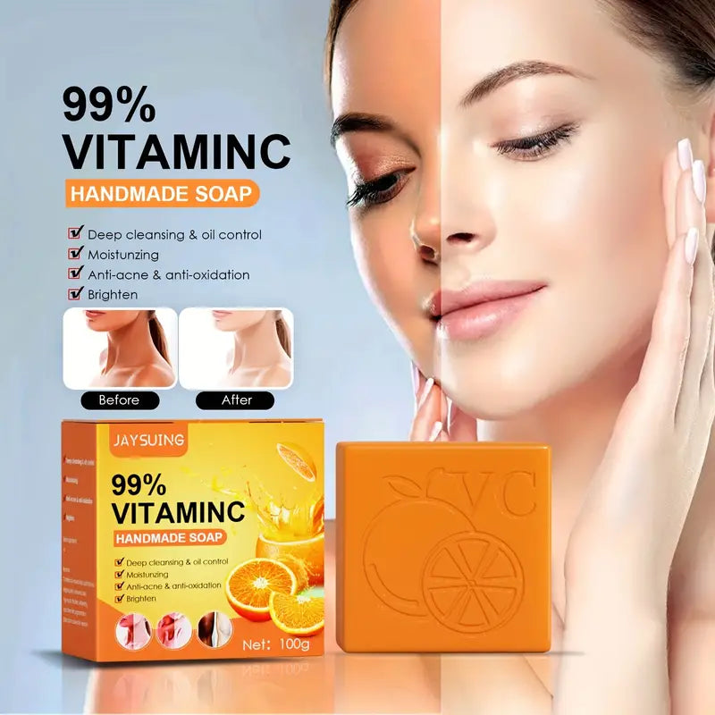Vitamin C Handmade Soap, Orange Vitamin C Handmade Soap, Handmade Soap For Face Body
