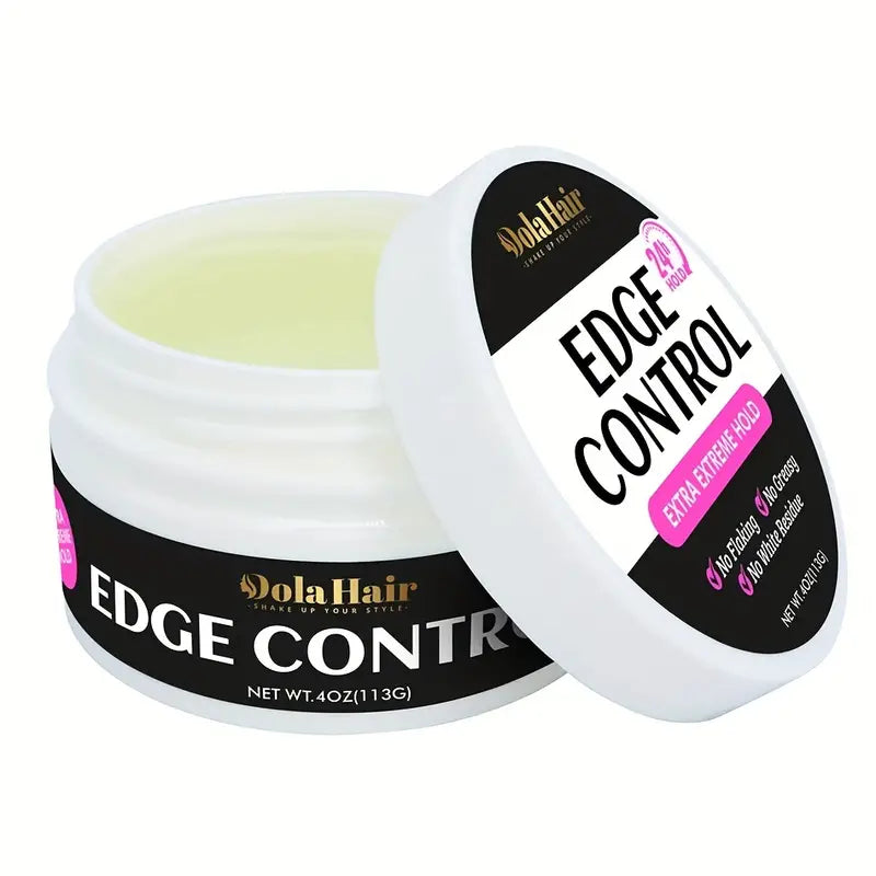 24-Hour Strong Hold Edge Control Wax Kit for Women's Hair Edges - No Flaking, White Residue, Shine & Smooth - Includes 4Pcs Wig Cap, 2 Edge Brush, 2 Melting Band