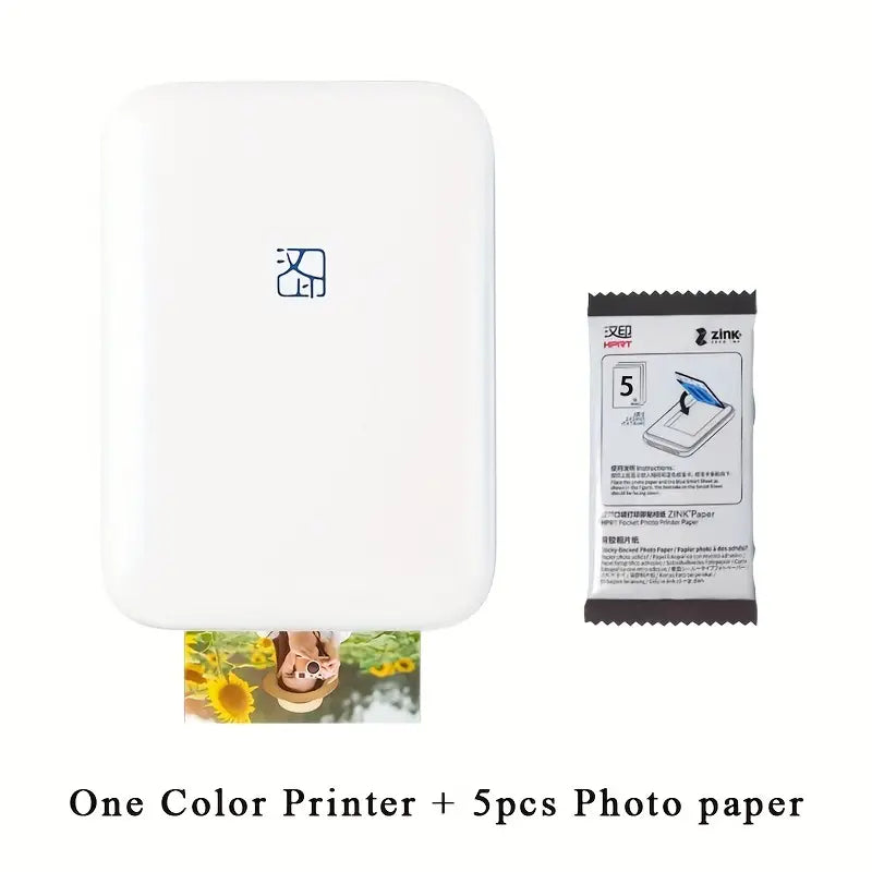 Mini Color Printer 300DPI Portable Photo Mini Picture Printer Pocket DIY Share 550mAh Zink Photo Printer MT53