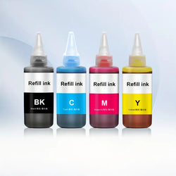 4 Bottles Refill Ink 4x70ml For Epson Ink Cartridges 502xl 822xl 410xl 288xl 702xl 212xl 802xl 302xl 232xl 220xl 252xl Ink Cartridges(1 Black 1 Cyan 1 Magenta 1 Yellow)