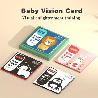 4 Sets Flash Cards Baby Visual Stimulation Cards, 0-3-6-12-36 Months Baby Toys, 0-3 Months Infant Newborn Tummy Time Toys,