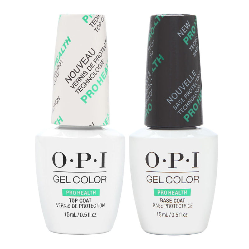 OPI Gelcolor Gel Nail Polish, ProHealth Base Coat & Top Coat Duo Pack, 0.5 Fl Oz Each