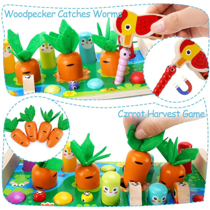 Oddler Wooden Montessori Toys For 2 3 4 5 Year Old Baby Boys & Girls, 7 In 1 Whack A Mole Game Autistic Sensory Children Toys