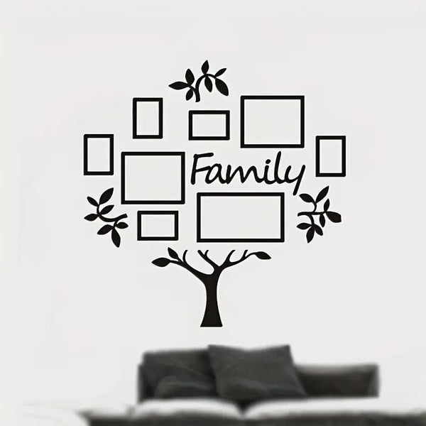 1 Set, Black Decorative Photo Background/Wall Acrylic Stickers, Shape Photo Frame, Home Home, For House Bed Creative Collage Decals, Photo Frame Decoration