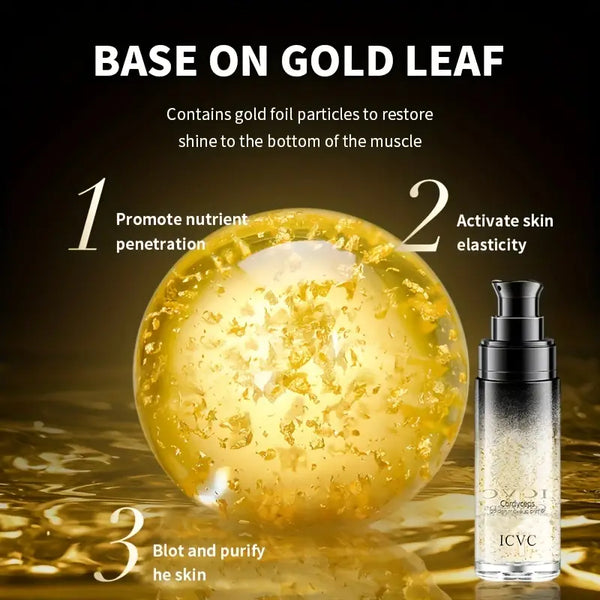 Herbal Golden Foil Primer: Brighten Skin Tone, Invisible Pores, Waterproof & Long-Lasting Makeup!