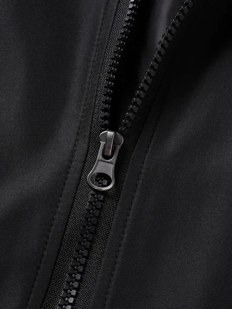 Men's Zipper Pockets Outwear+Pants Sets, New Hip-hop Suit