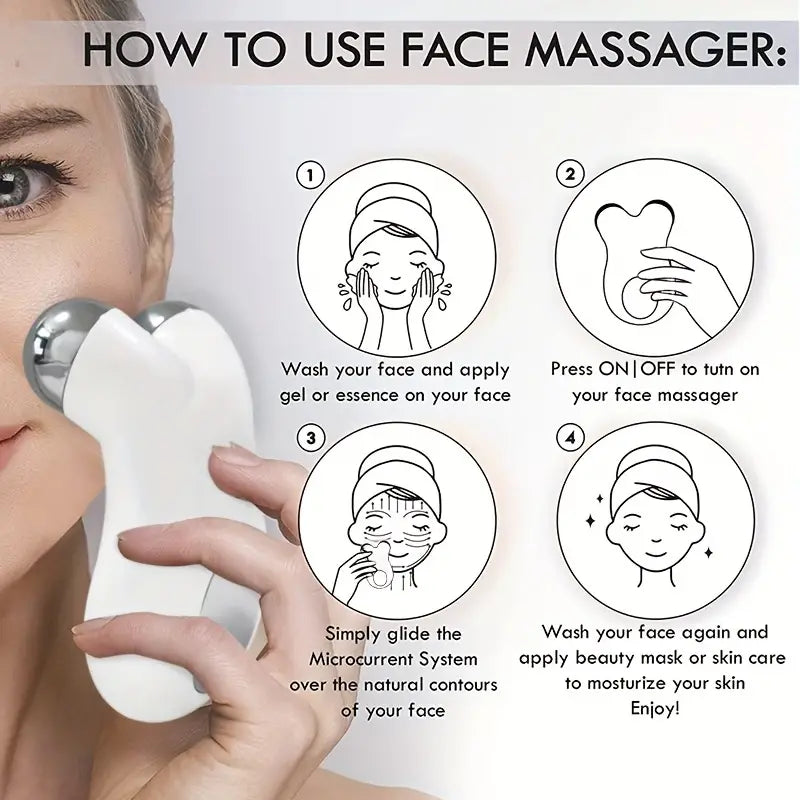 Micro Current Massager Face Lift Skin Care Tool Skin Tightening Lifting Facial Wrinkle Remover Toning Beauty Massage