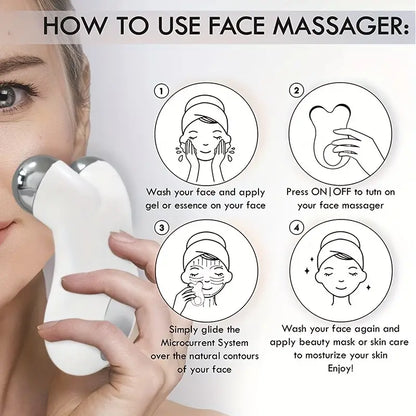 Micro Current Massager Face Lift Skin Care Tool Skin Tightening Lifting Facial Wrinkle Remover Toning Beauty Massage