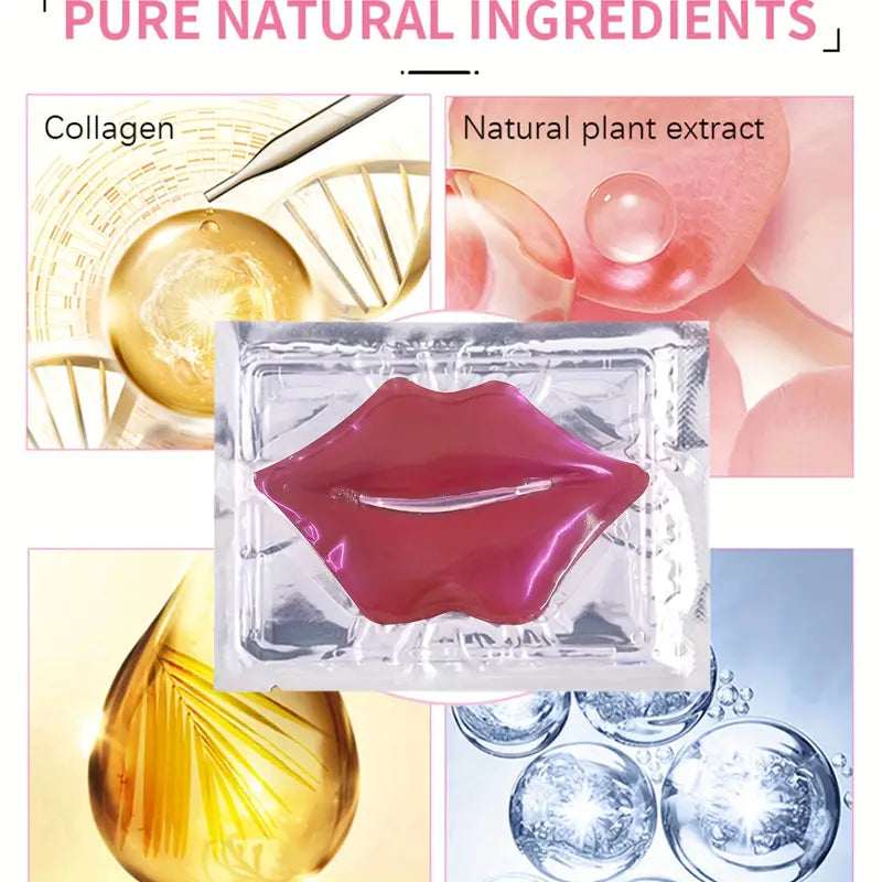 10Pcs Pink Crystal Lip Mask Patches, Hydrating And Moisturizing, Keep All-Day Moisture For Lip, Long-lasting Effect, The Lip Line, Great For Fight Chapped, Plump Lips