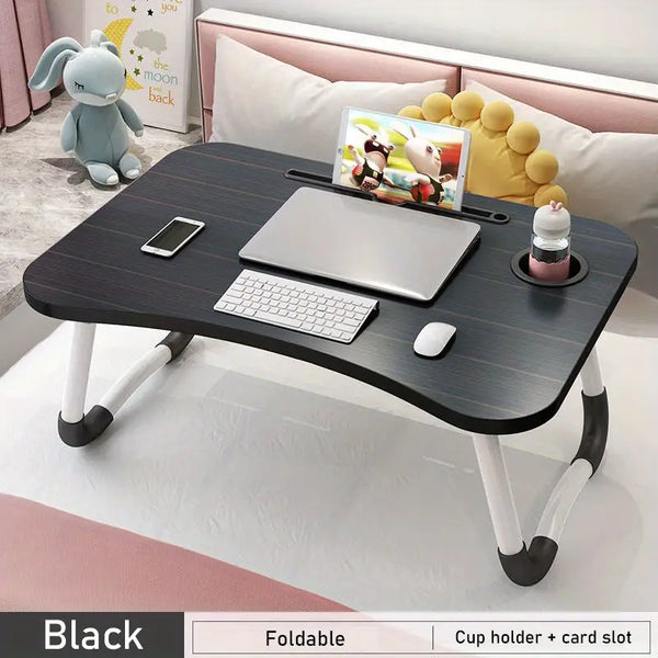 1pc Foldable Dormitory Study Table, Minimalist Small Table, Bed Desk, Lazy Person Foldable Computer Table