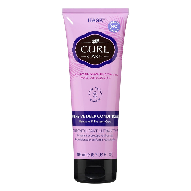 Hask Curl Care Moisturizing Shine Enhancing Deep Conditioner with Coconut oil & Vitamin E, 6.7 fl oz