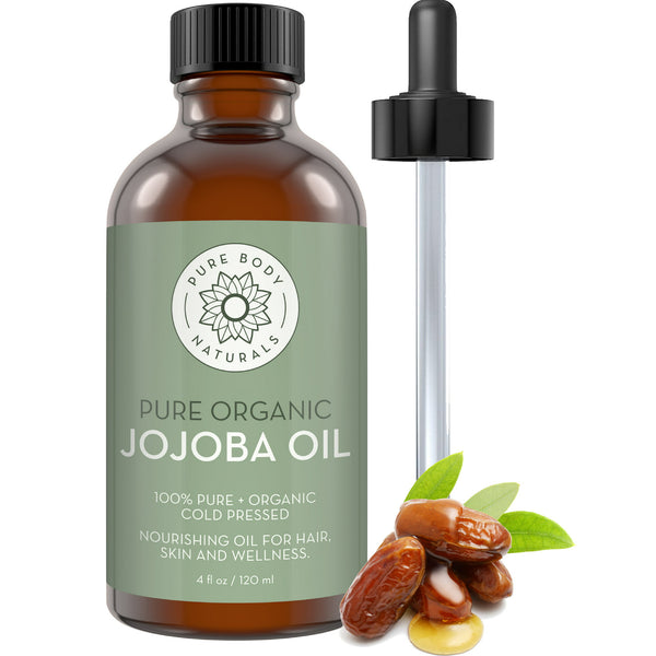 Pure Body Naturals, 100% Pure and Organic Jojoba oil, 4oz