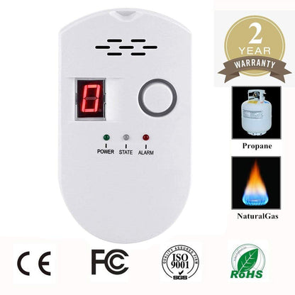VGEBY Propane/Natural Digital Gas Detector Plug-in with Digital Display