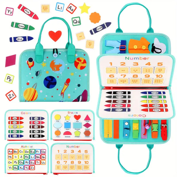 Susimond Busy Board For Toddlers Aged 1 2 3 4 5, Montessori Toys, Preschool Educational Sensory Activity Board