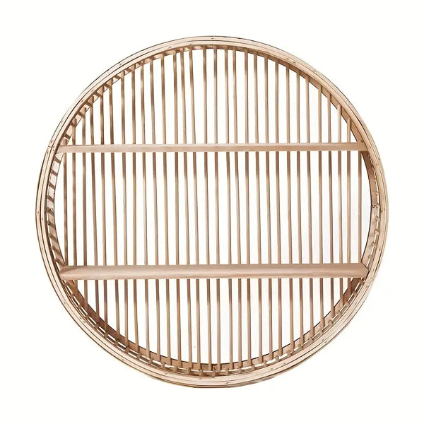 Enhance Your Home Decor with this Handmade Bamboo Wall Hanging Floating Shelf!