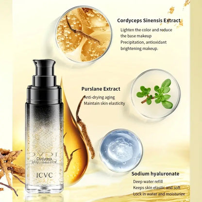 Herbal Golden Foil Primer: Brighten Skin Tone, Invisible Pores, Waterproof & Long-Lasting Makeup!
