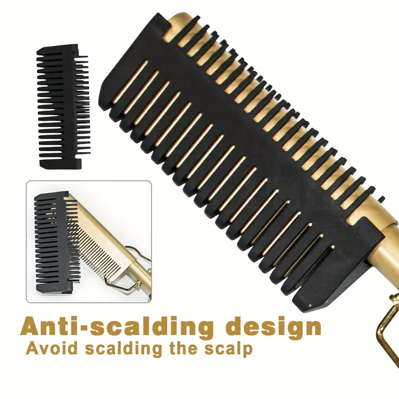 Upgrade Your Hair Styling Routine with This Professional High Heat Ceramic Hair Press Comb!