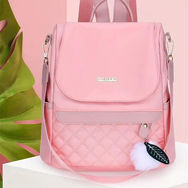 Quilted Flap Backpack Purse