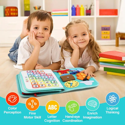 Susimond Busy Board For Toddlers Aged 1 2 3 4 5, Montessori Toys, Preschool Educational Sensory Activity Board