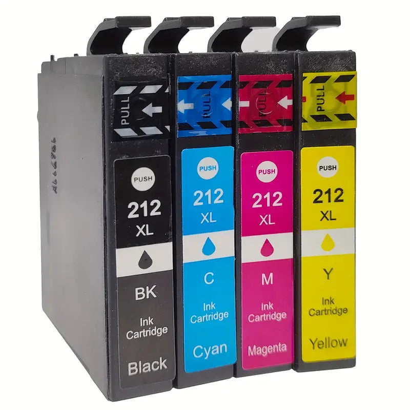 PayForLess Remanufactured Ink Cartridge Replacement For Epson 212XL 212 XL T212XL To Use With WF WF-2830 WF-2850 Expression Home XP-4100 XP-4105 Printer (4-Pack)