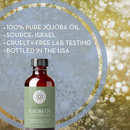 Pure Body Naturals, 100% Pure and Organic Jojoba oil, 4oz